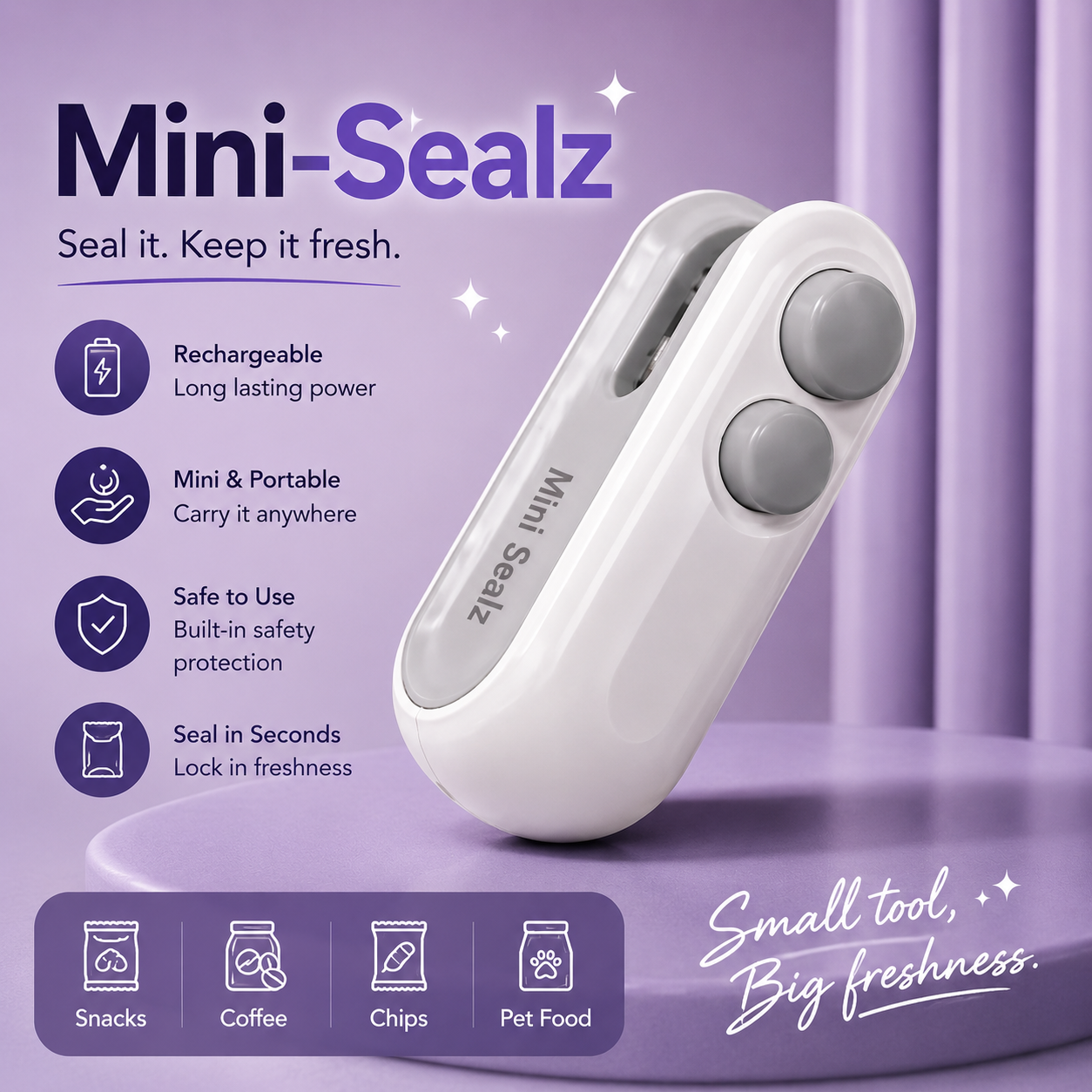 Mini-Sealz | USB Rechargable Bag Sealer